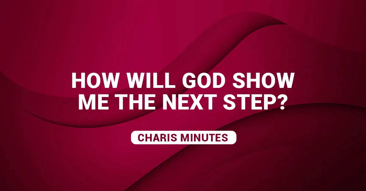 how will God show me the next step blog article